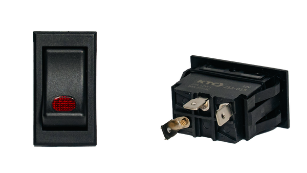 SWITCH TECLA 1 GOLPE PILOTO ROJO 251-015